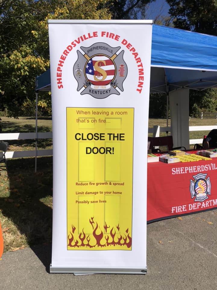 City of Shepherdsville fire department safety banner
