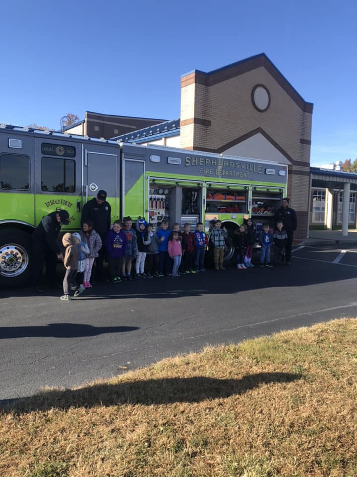 City of Shepherdsville fire department event at the elementary school