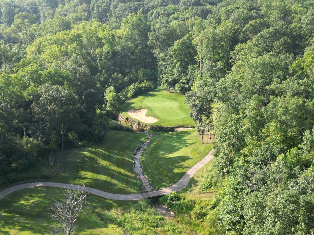 a golf course green in Bullitt County