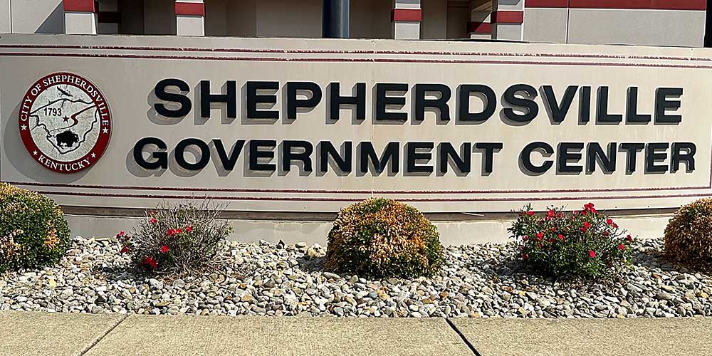 City of Shepherdsville government center sign