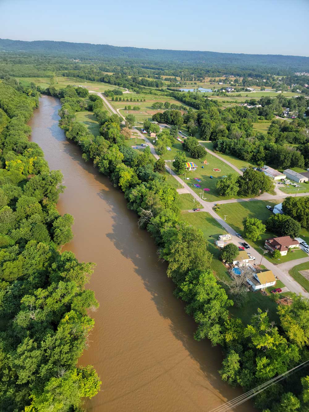 the river running next to the City of Shepherdsville