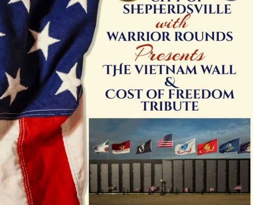 City of Shepherdsville with Warrior Rounds presents The Vietnam Wall & Cost of Freedom Tribute. July 25 - July 30, 2024. Shepherdsville City Park. 1100 W. 1st Street